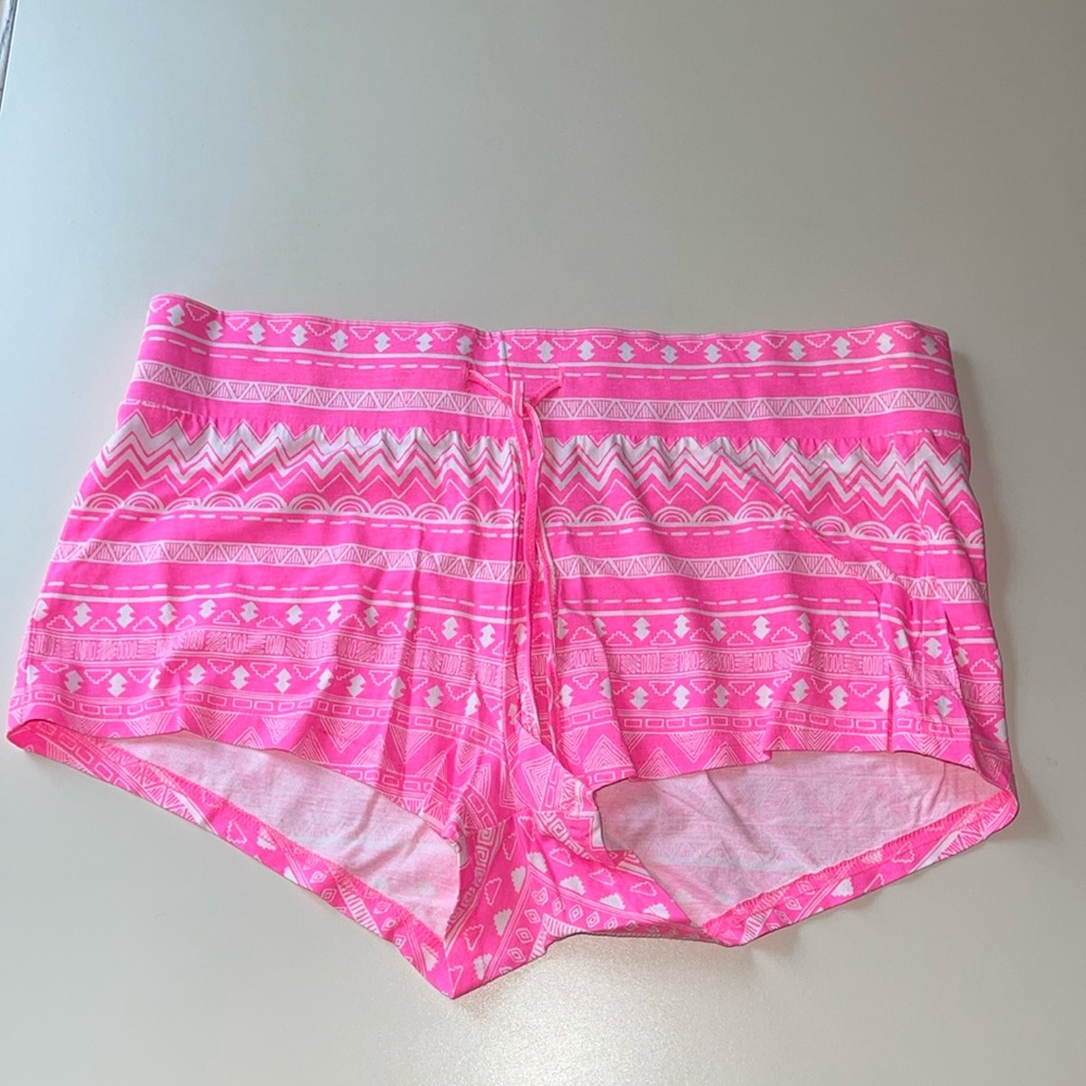 H&M Divided Pink & White Printed Cotton Shorts